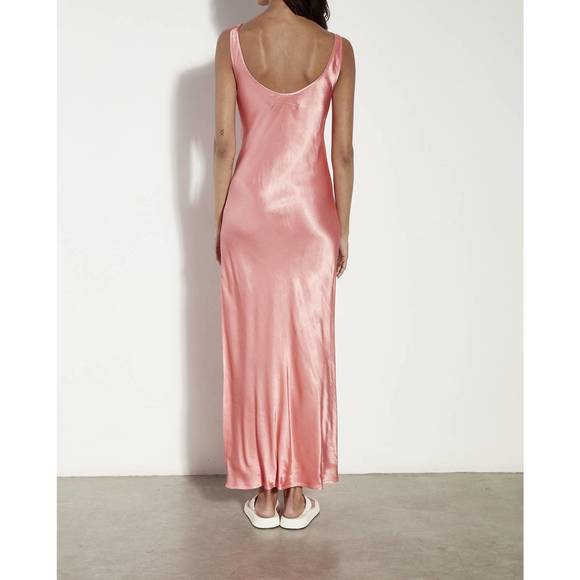 NEW ENZA COSTA satin tank dress in coral - Picture 2 of 2